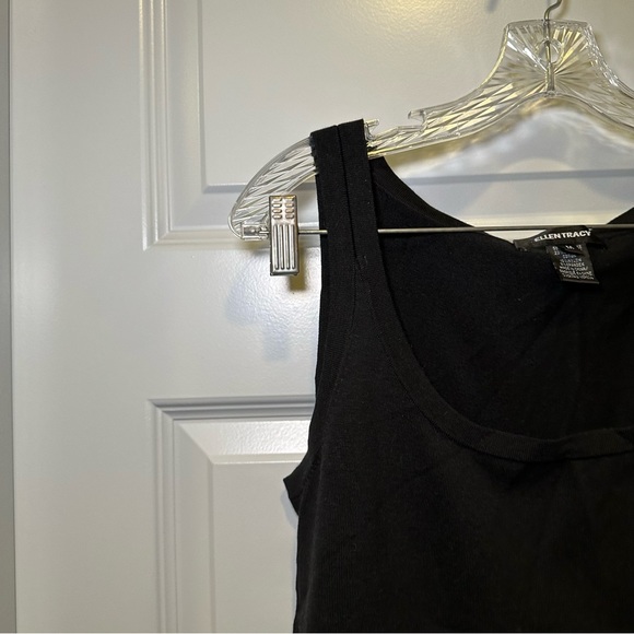 Ellen Tracy Black Knit Scoop Neck Sleeveless Tank size M - Picture 5 of 8